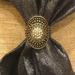 Premier Designs Antique Matte Brass Ring Size 7